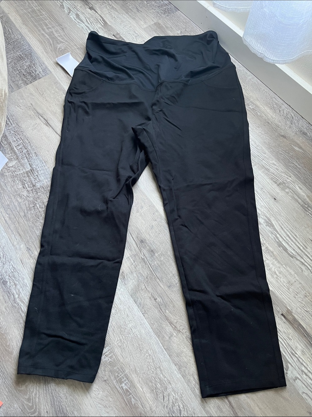 Ingrid & Isabel Black Maternity Jeans Crossover Panel Over the Belly